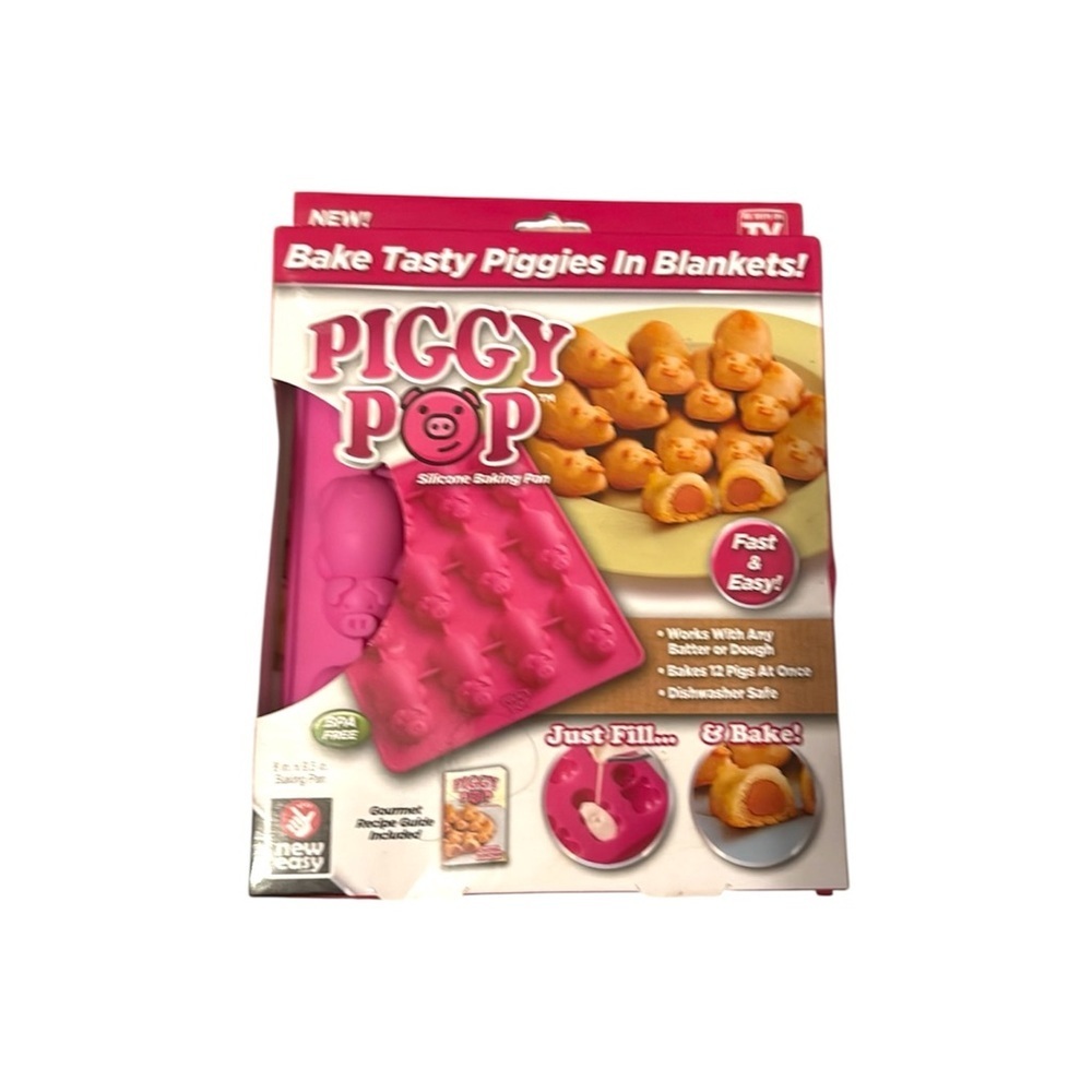 Piggy Pop Silicone Baking Pan - Pink Piglet Molds 2